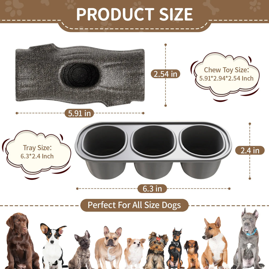 Indestructible Dog Toy for Aggressive Chewers, Frozen Treat Holder with Molds to Keep Large Dogs Busy & Reduce Anxiety