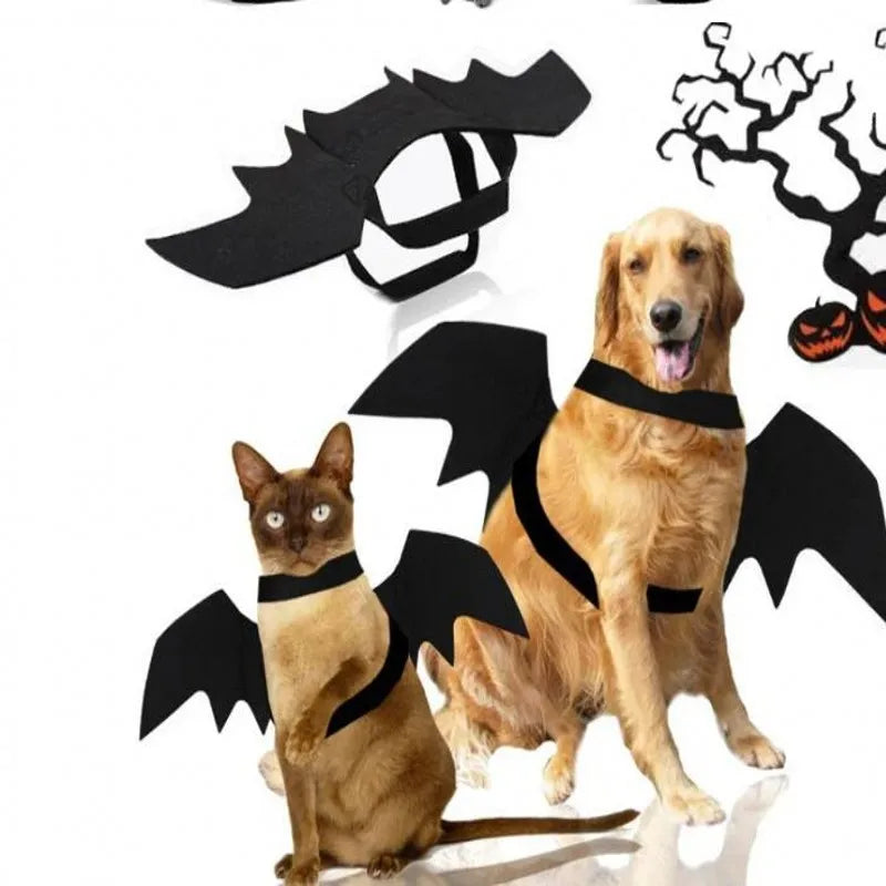 Halloween Bat Costume for Dogs Pet Wings Cat Dress up Accessory Puppy Party Outfit Pet Supplies