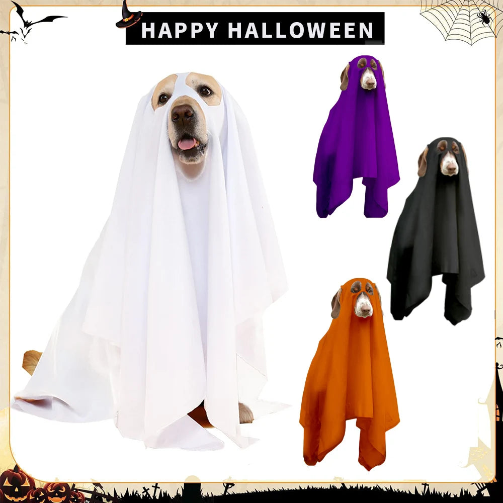 Dog Halloween Costumes - Dog Ghost Costume, Funny and Cute Dog Costumes Clothes for Halloween Cosplay Party