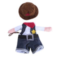 Funny Pet Dog Cat Costume Cowboy Jeans Hoodie Shirts Halloween Costume Jumpsuit Puppy Clothes Funny Coat Cat Party Accessories
