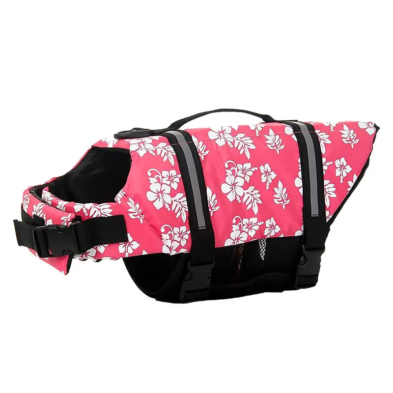 Reflective Dog Life Jacket — Adjustable Summer Swimwear Safety Vest
