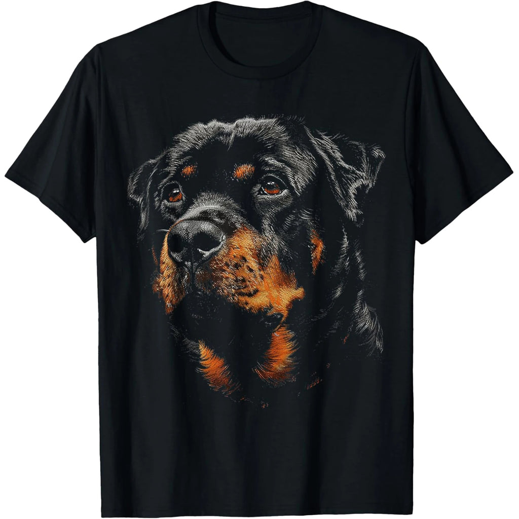 Funny Rottweiler Dog Pet Graphic T Shirts Men Women Pure Cotton Humor Streetwear Tee Shirt Short Sleeve Unisex Loose Clothing