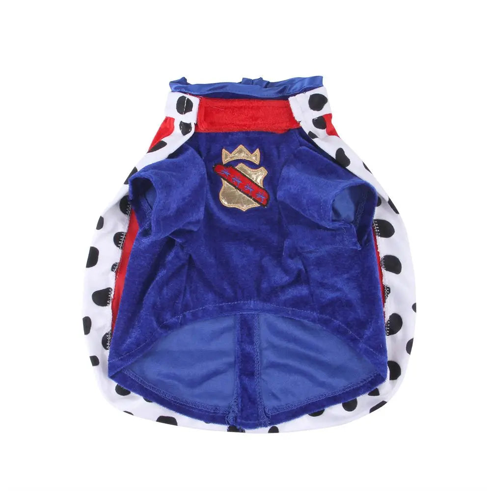 Cartoon Funny Cat/Dog Transformed Crown Hat Clothes King Cloak Pet Halloween Costume