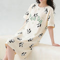 Cute Cat Women's Nightgowns Fashion Night Wear Summer Nightdress Cartoon Femme Sleepwear Plus Size Pijamas Pyjama