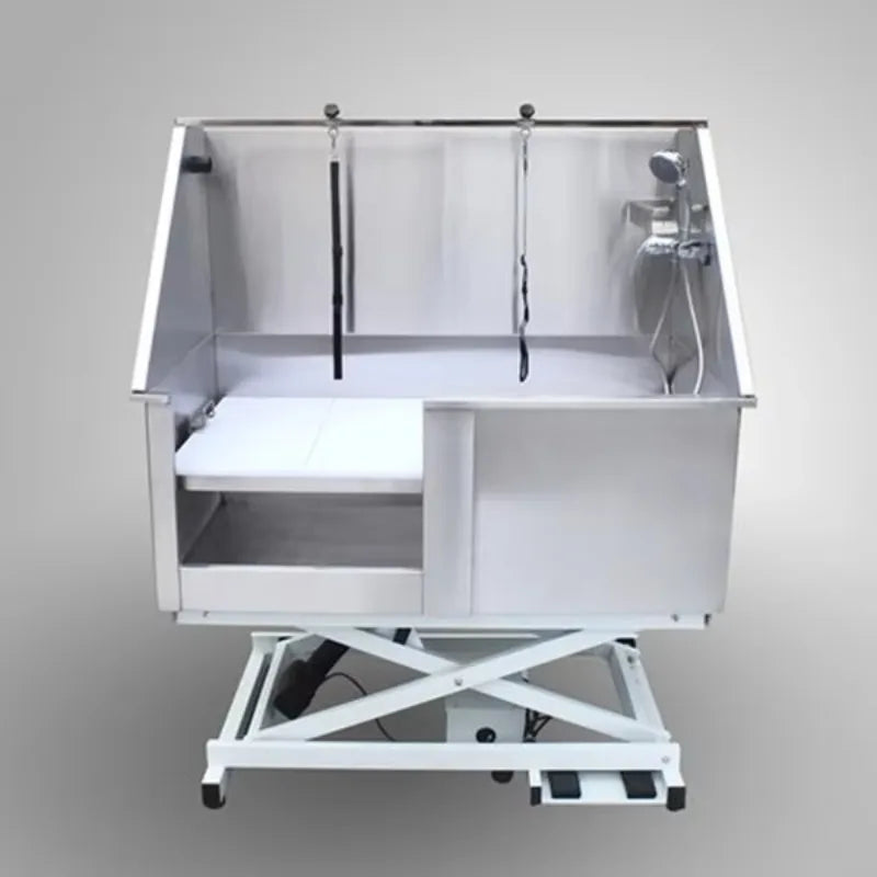 Customized Stainless Steel Electric Height Adjustable Pet Bath Tub for Professional Dog Grooming