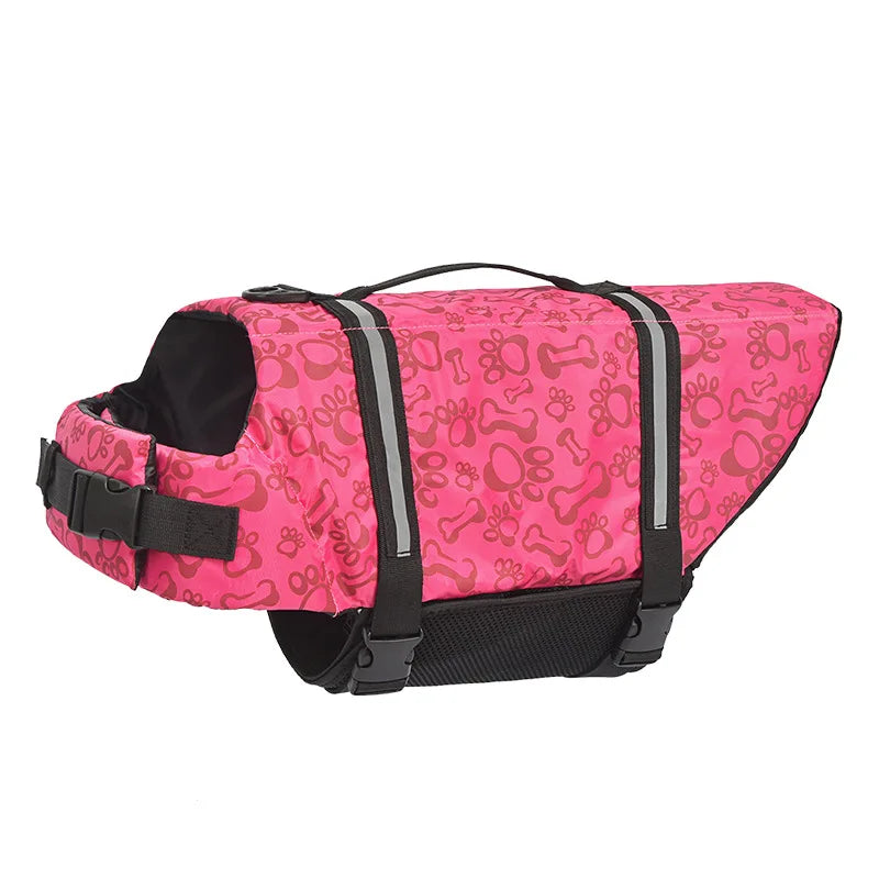 Reflective Dog Life Jacket — Adjustable Summer Swimwear Safety Vest