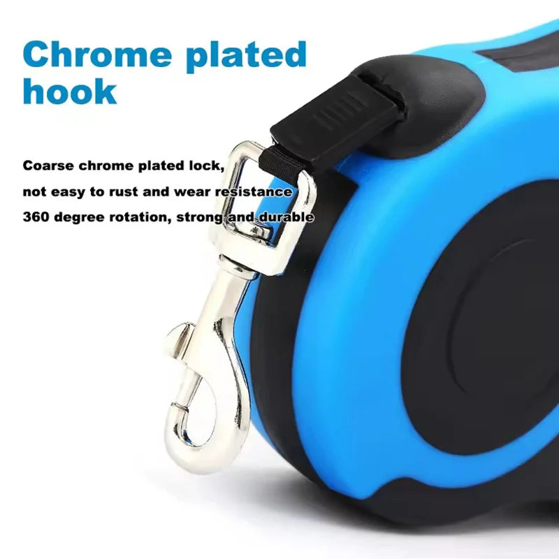 Retractable Dog Leash — Nylon Braided Rope for Small & Medium Dogs