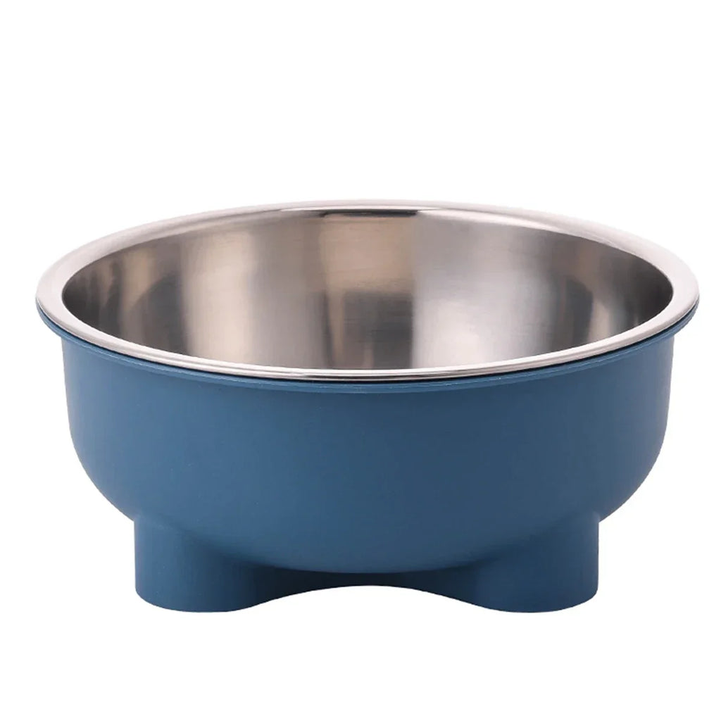 1PC Four-Legged Solid Color Stainless Steel Anti Slip Pet Dog Bowl and Cat Bowl for Indoor and Outdoor Use Easy To Clean