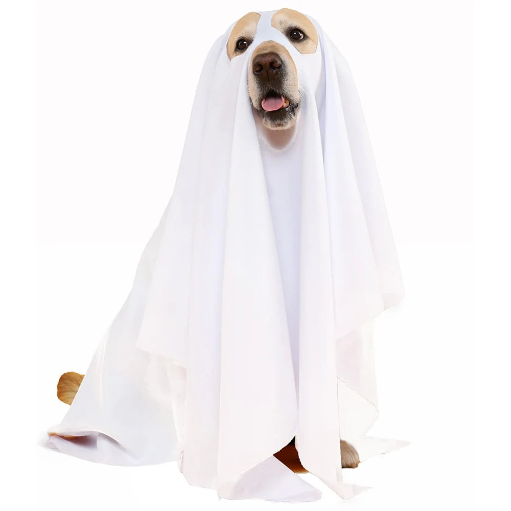 Dog Halloween Costumes - Dog Ghost Costume, Funny and Cute Dog Costumes Clothes for Halloween Cosplay Party