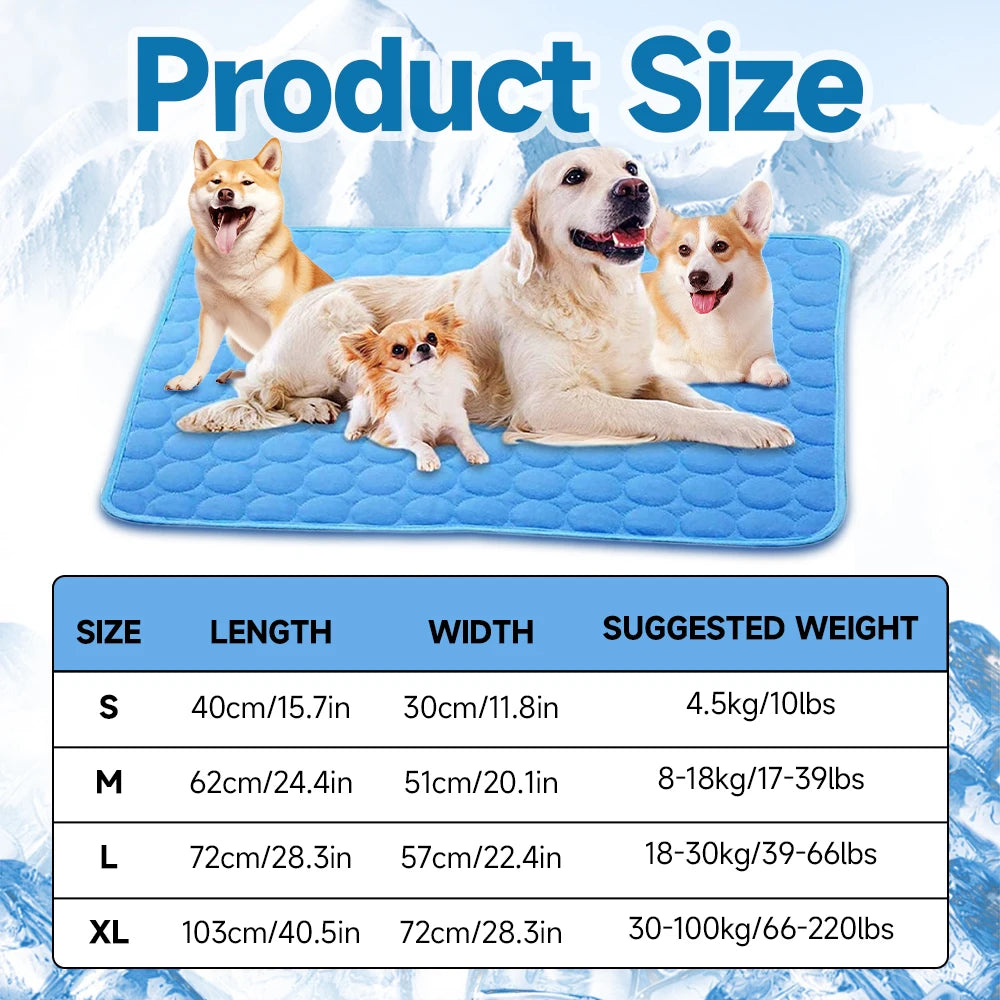 Pet Cooling Mat — Soft Ice Gel Sofa Mat for Dogs & Cats