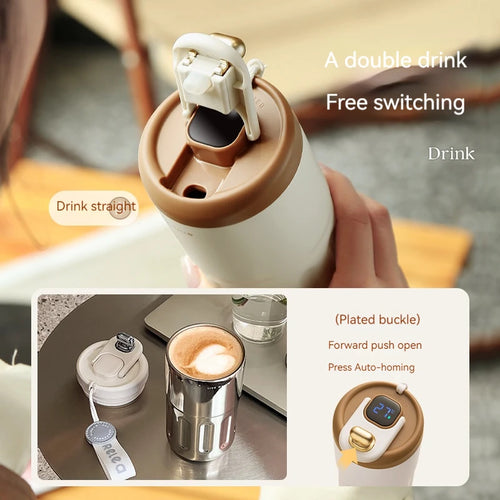 450ml Stainless Steel Thermal Water Bottle with LED Temperature Display