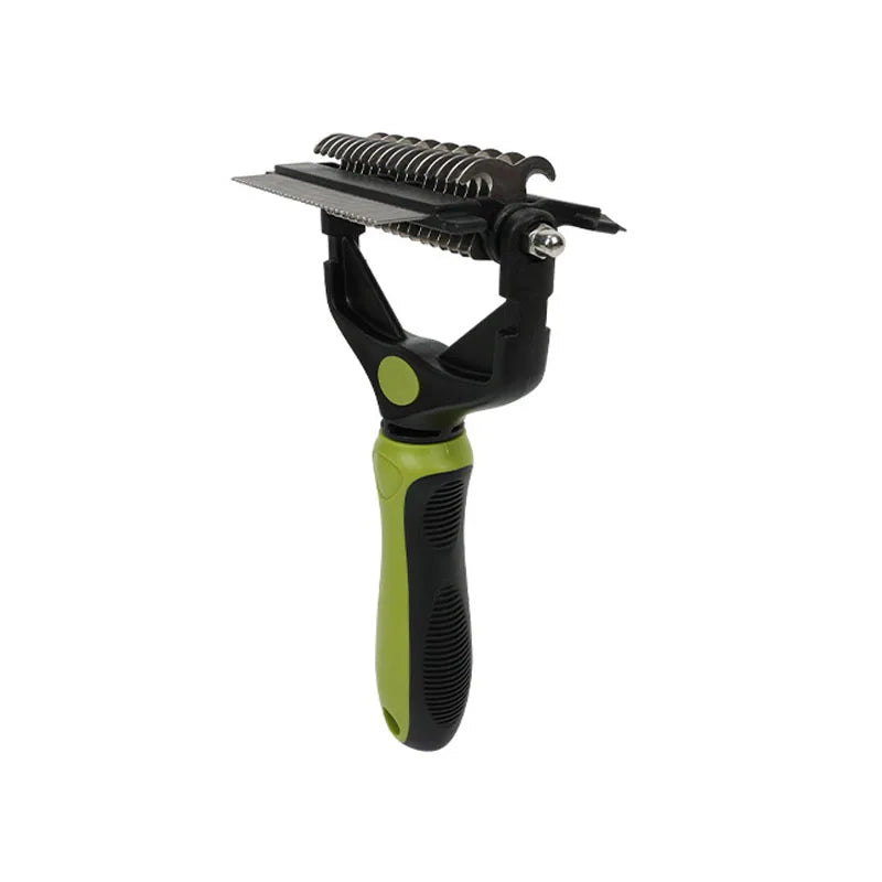 3-in-1 Pet Deshedding Brush — Hair Remover, Knot Cutter & Comb
