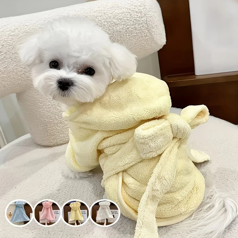 Soft Pet Bathrobe Absorbent Pet Quick Drying Bath Towel Dog Bath Towel Dogs Clean Absorbent Bathrobe Full Body Wrap Dogs Cats