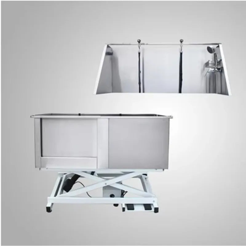 Customized Stainless Steel Electric Height Adjustable Pet Bath Tub for Professional Dog Grooming
