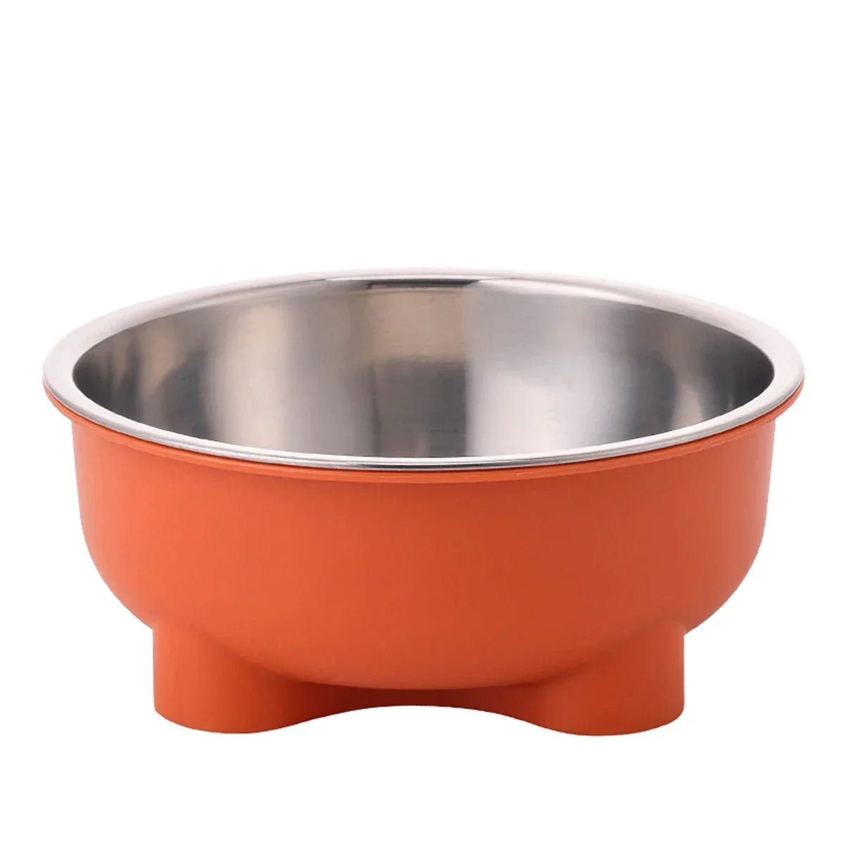 1PC Four-Legged Solid Color Stainless Steel Anti Slip Pet Dog Bowl and Cat Bowl for Indoor and Outdoor Use Easy To Clean