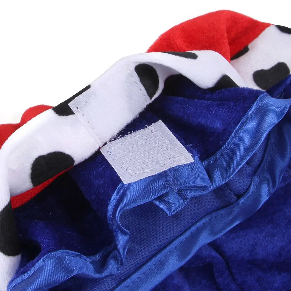 Cartoon Funny Cat/Dog Transformed Crown Hat Clothes King Cloak Pet Halloween Costume