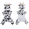 Tiger & Cow Print Dog Costume Pet Cosplay Jumpsuit for Small Medium Dogs Cat Halloween Party Outfit Soft Warm Dog Clothes