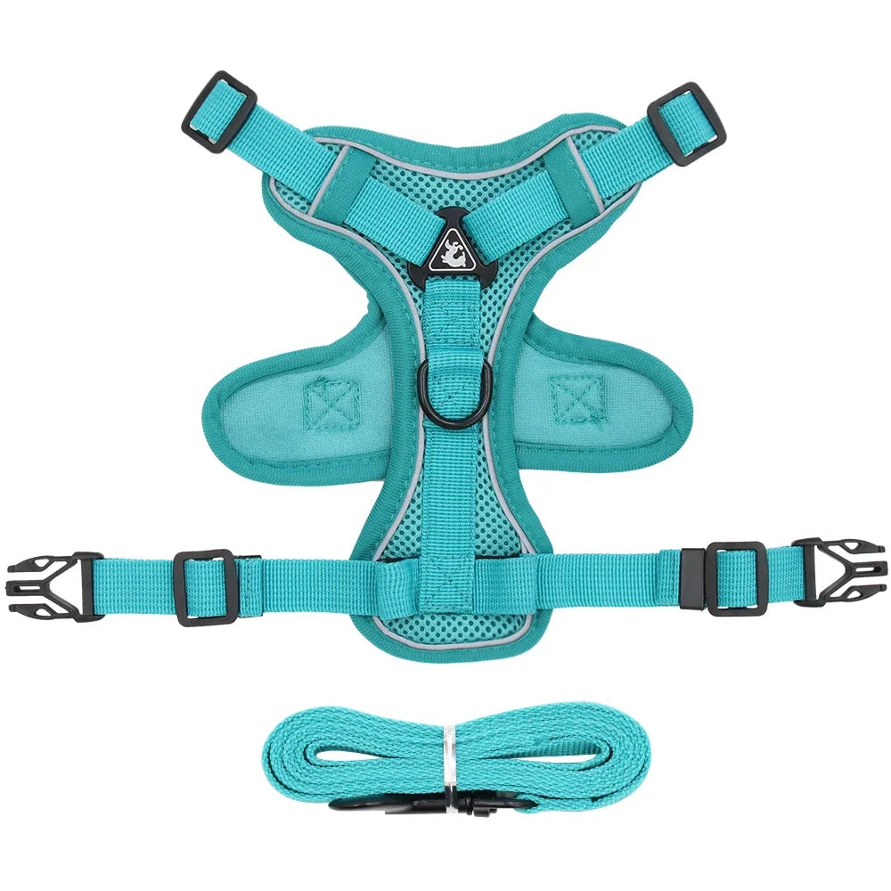 Cat Harness and Leash Set for Small to Large Cats Adjustable Cat Vest Harness Reflective Trim Universal Cat Leash and Harness