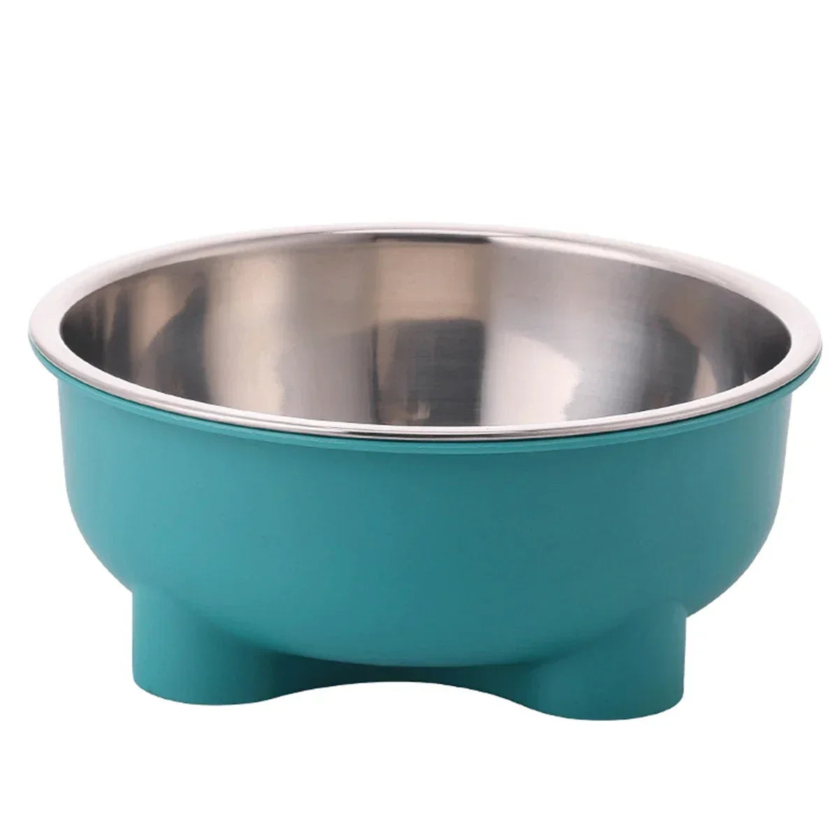 1PC Four-Legged Solid Color Stainless Steel Anti Slip Pet Dog Bowl and Cat Bowl for Indoor and Outdoor Use Easy To Clean