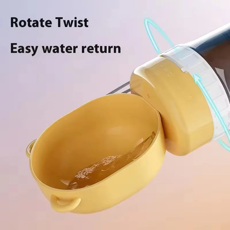 Portable 2-in-1 Dog Water Bottle with Water Container - Pet Feeder Bowl for Outdoor Travel - Convenient Dog Drinking Bowls