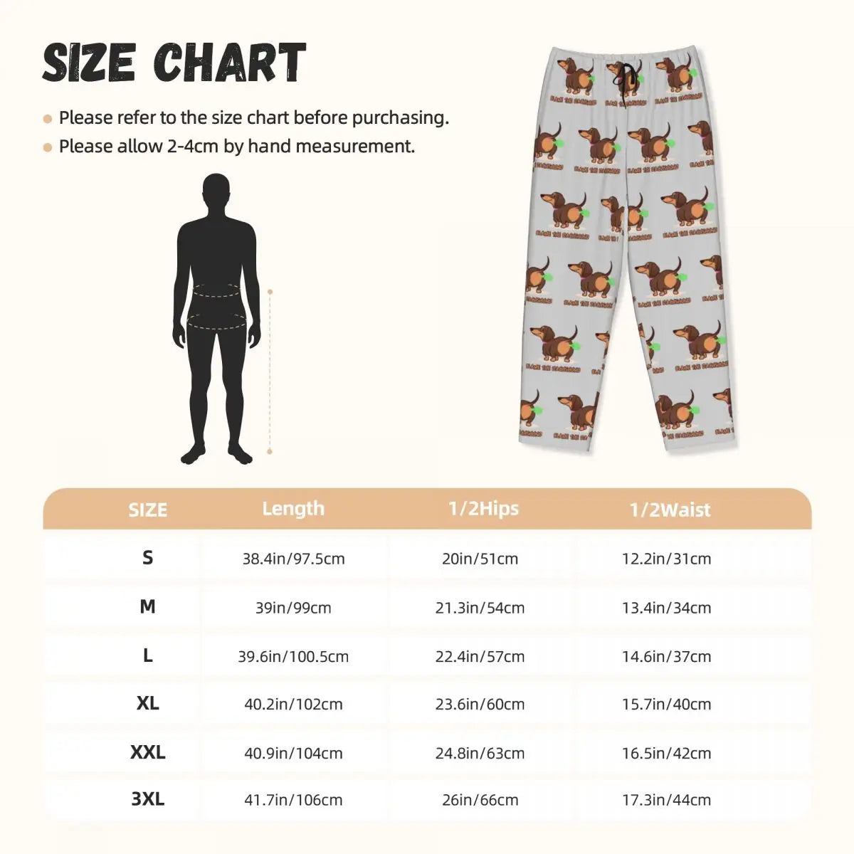 Custom Womens Dachshund Dog Pajama Pants Print Sausage Dogs Sleep Sleepwear Bottoms with Pockets
