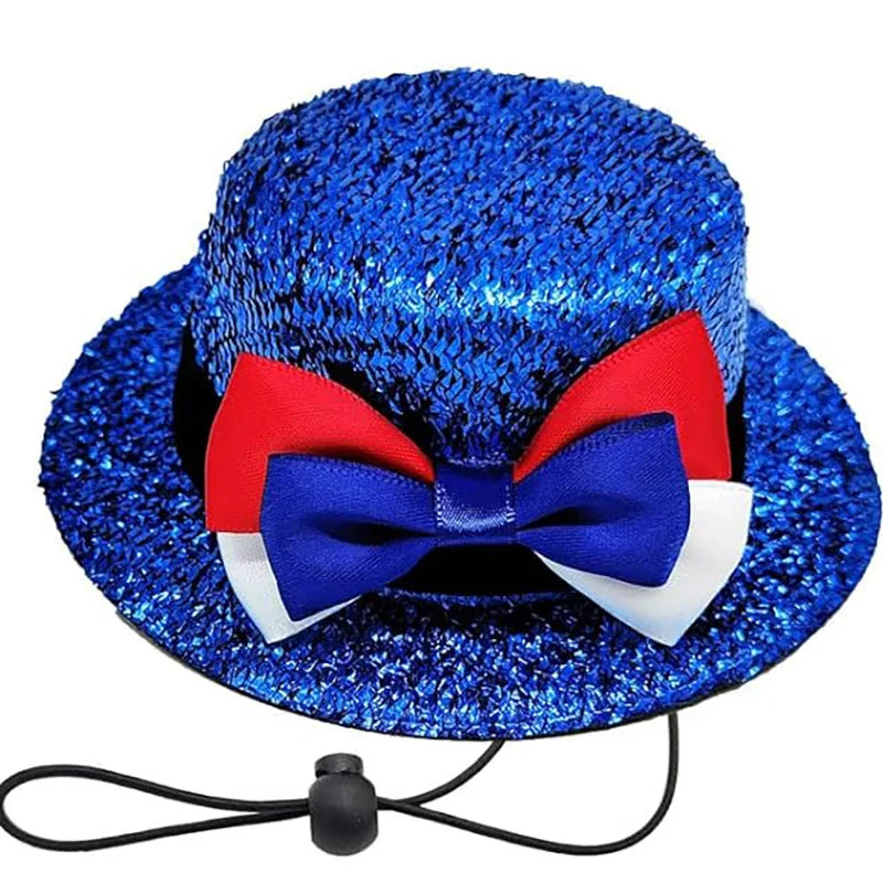 4th of July Dog Bow Headband & Collar Set – 3pc Patriotic Pet Accessories