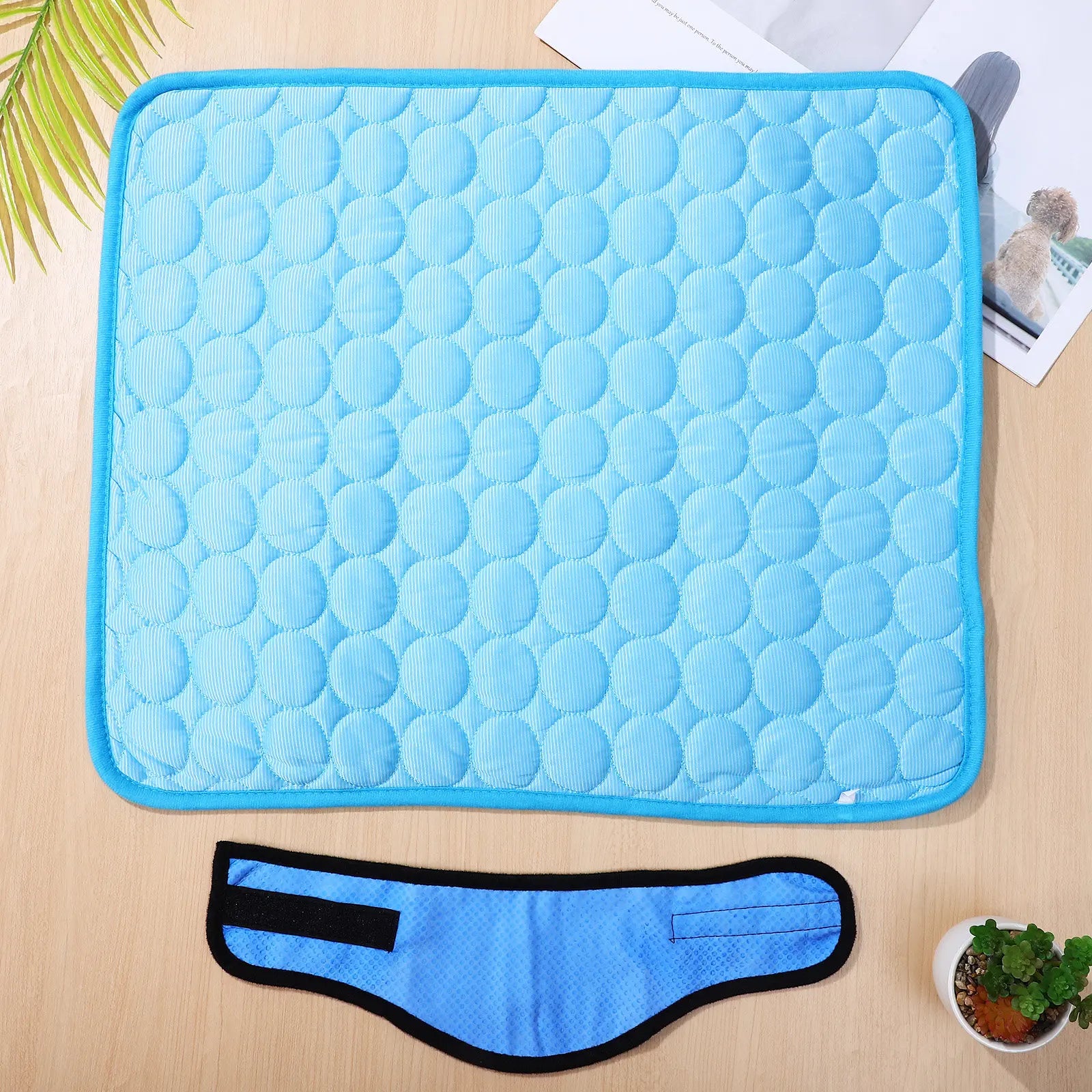 Pet Dog Cooling Bandana Neck Wrap Cooler Ice Silk Mat Blanket Soft Breathable Small Medium Dogs Summer Outdoor Travel