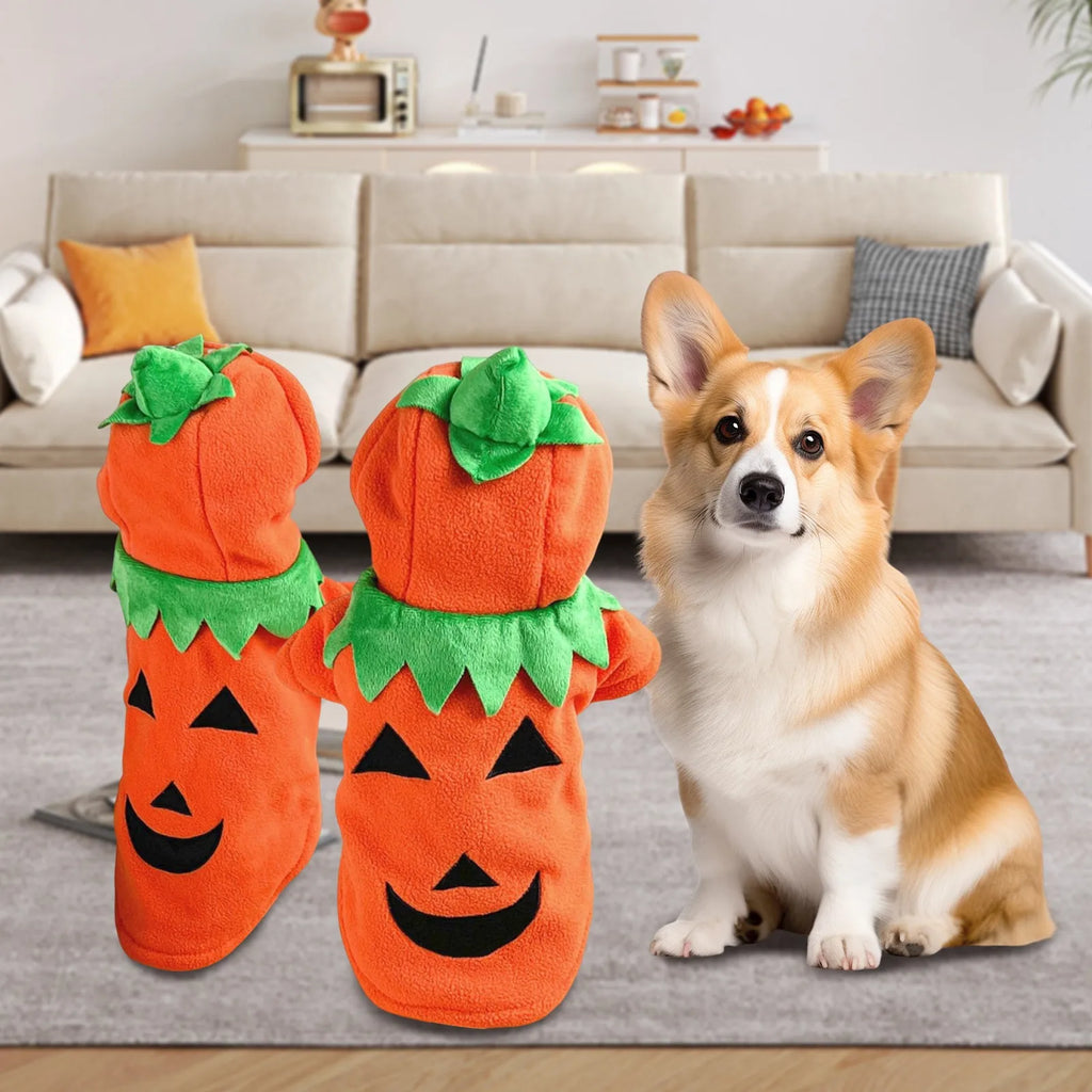 2025 Funny Pet Cosplay Clothing Halloween Style Costume Puppy Outfits Pumpkin Hoodie Festivals Pet Dressing Supplies