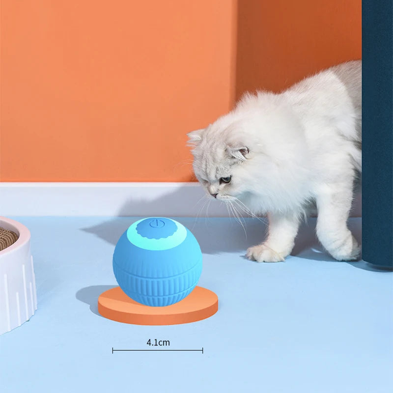 New Interactive Cat Ball Automatic Indoor Cat Toy Electric Roll Ball Cat Games MWJ01