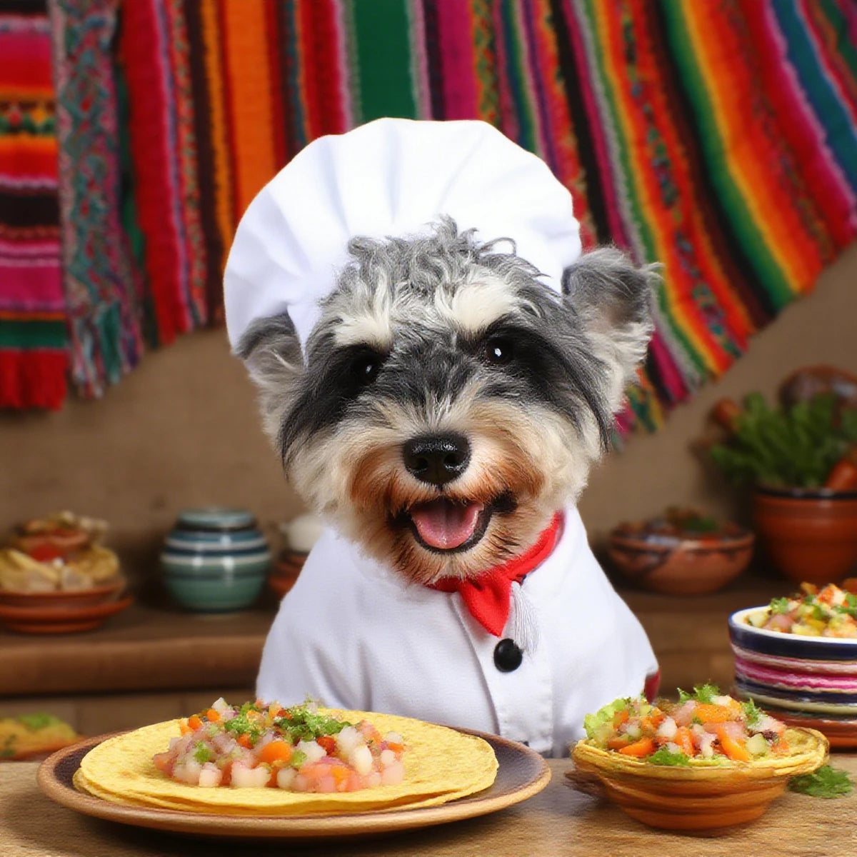 Pet chef transforms into funny cat and dog costumes, pet quirky Halloween outfits
