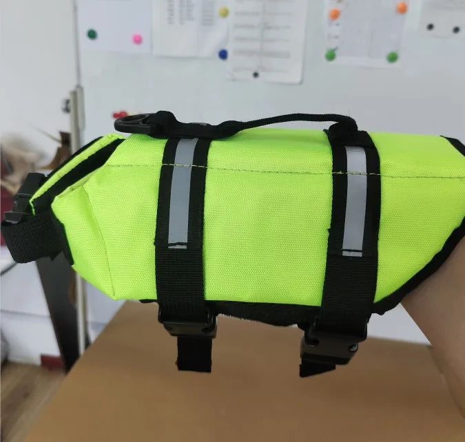 Summer Dog Life Jacket — Reflective Adjustable Swimwear Safety Vest for Large Dogs