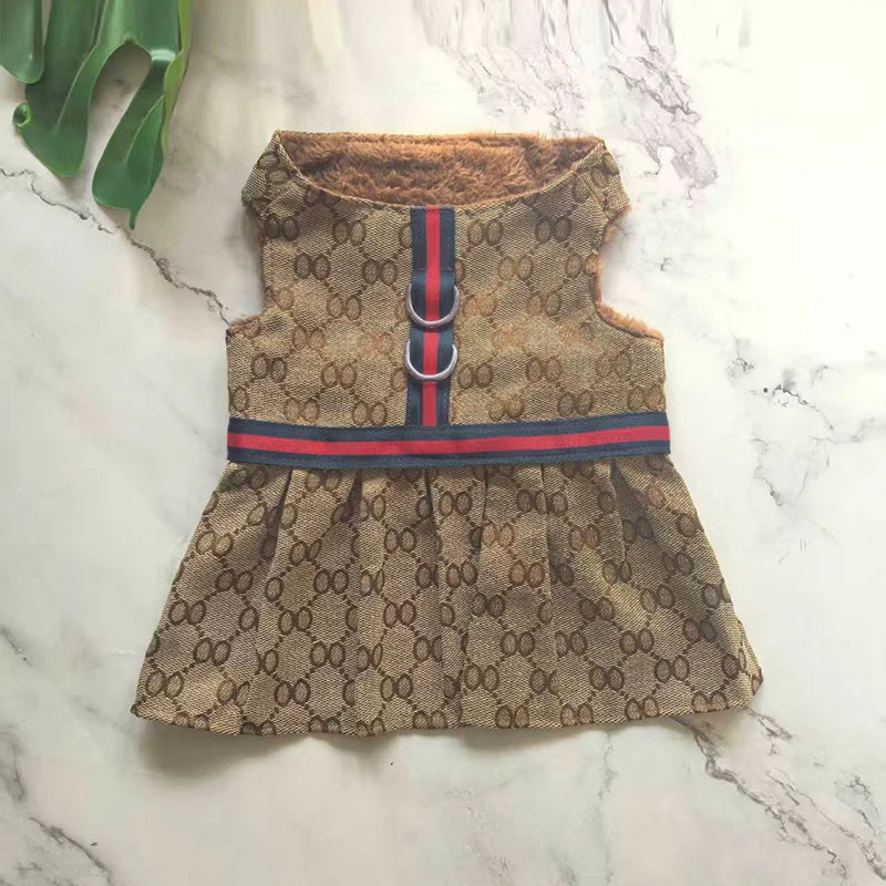 Matching Pet Couple Outfit Set — Dress & Vest with Leash