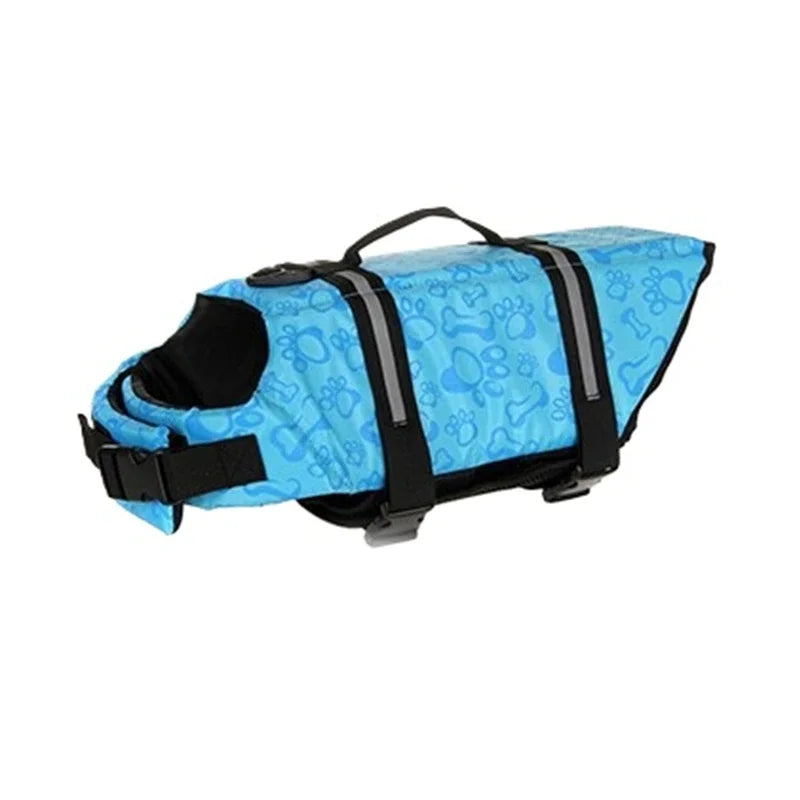 Summer Dog Life Jacket — Reflective Adjustable Swimwear Safety Vest for Large Dogs