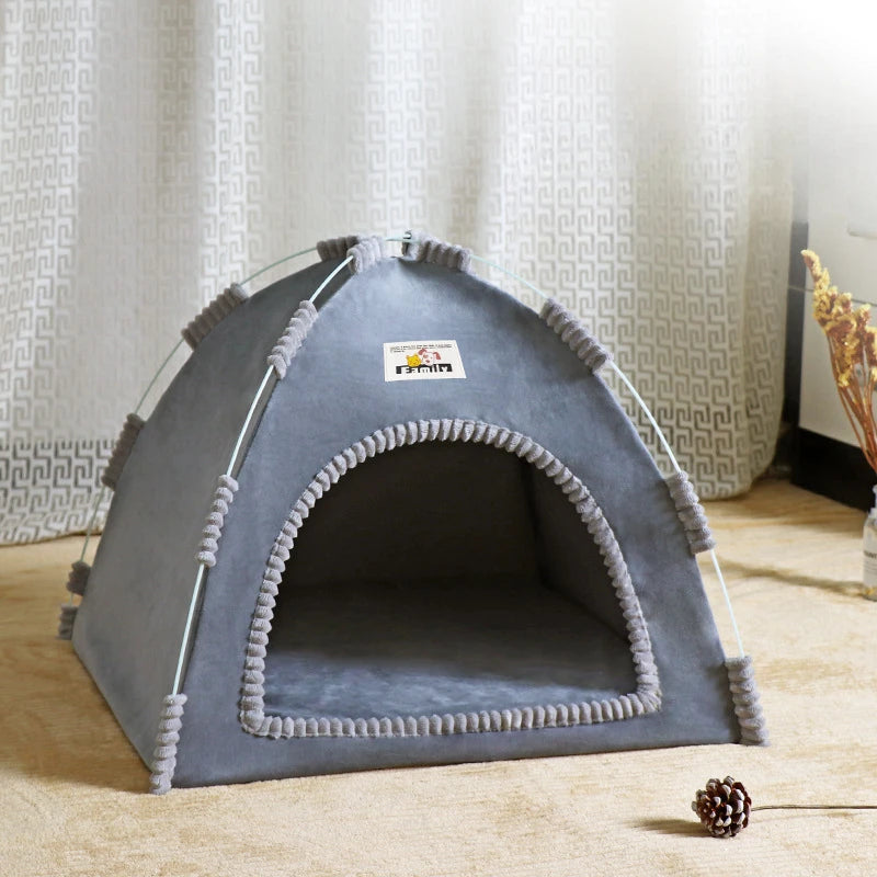 Foldable Cat House Pet Tent Four Seasons Universal Cat and Dog Pet Nest Outdoor Portable Foldable Breathable