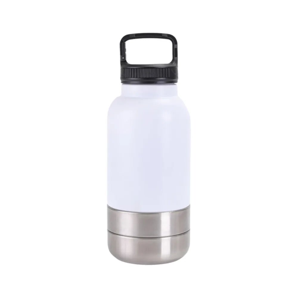 3 in 1 Stainless Steel Pet Water Bottle Multi-layered Detachable Dog Drinking Bottle Leak-proof 32Oz Insulated Water Bottle