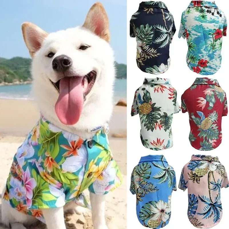 Hawaiian Dog Shirt — Summer Beach Clothes for Small & Medium Dogs