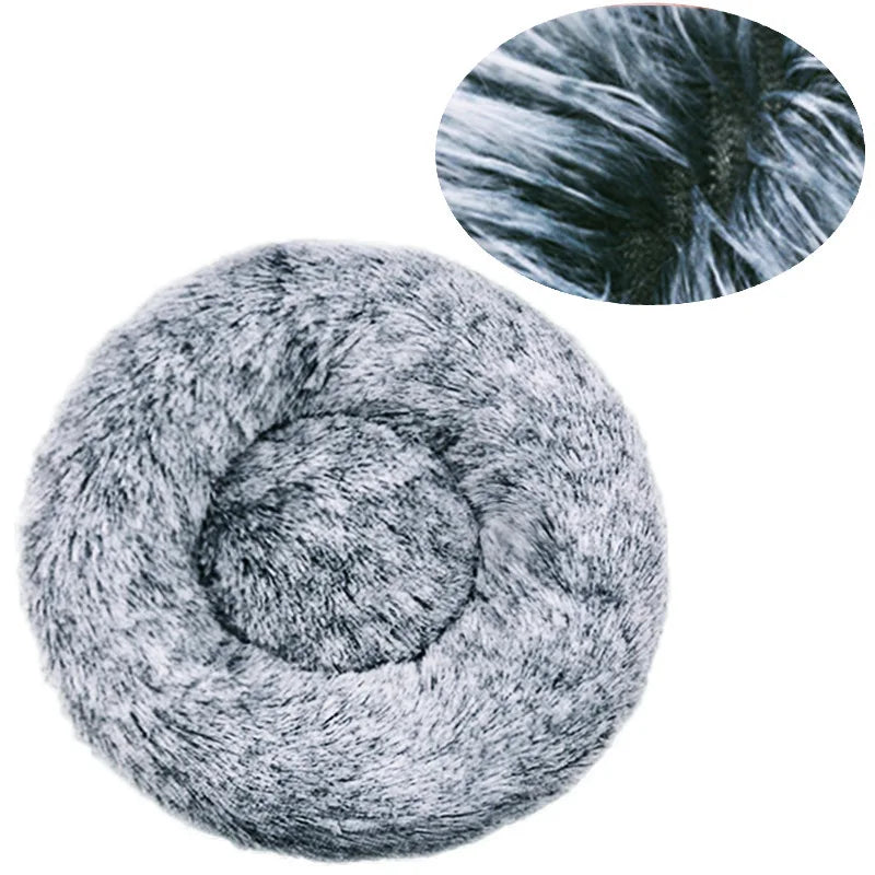 Super Soft Round Plush Pet Bed — 6 Sizes for Cats & Dogs