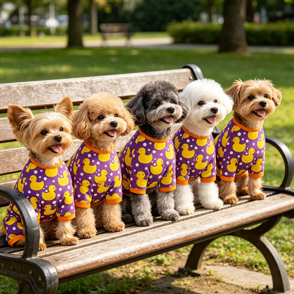 Dogs Pajamas Yellow Duck Clothes for Small Dogs Soft Material Stretchable Dog Chihuahua Yorkie Global Pet Fashion Hit