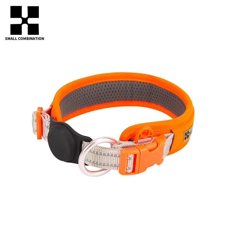 Personalized  AirTag Dog Collar  Adjustable Nylon Reflective Padded Pet Dog Collar for Small Medium Large Dog accessories