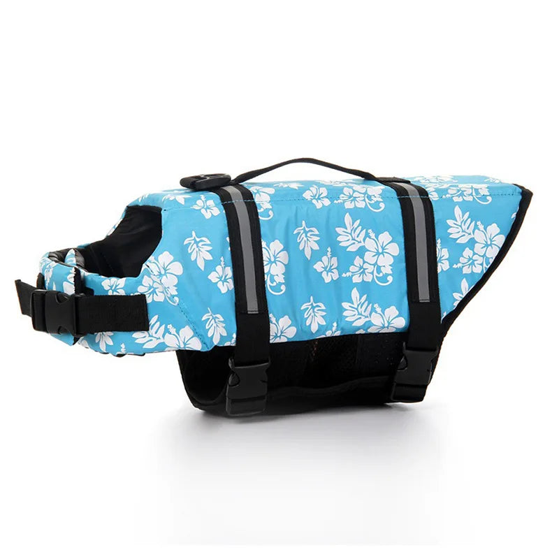 Reflective Dog Life Jacket — Adjustable Summer Swimwear Safety Vest