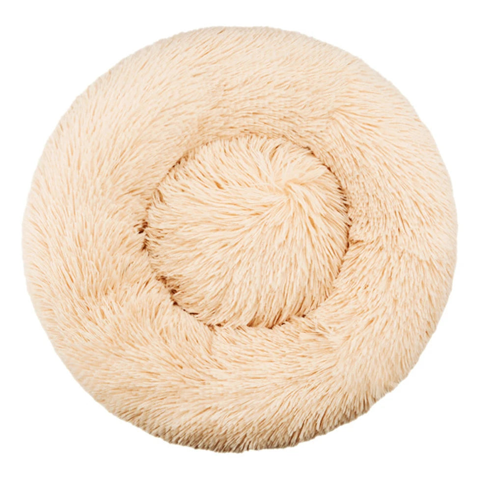 Super Soft Round Plush Pet Bed — 6 Sizes for Cats & Dogs