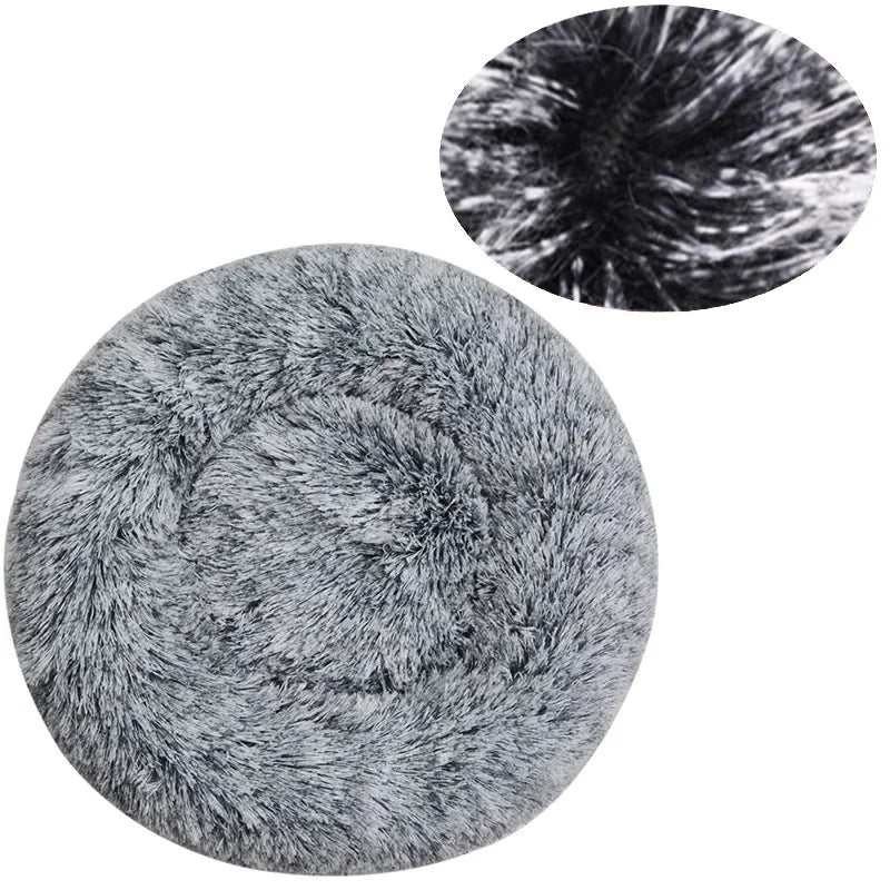 Super Soft Round Plush Pet Bed — 6 Sizes for Cats & Dogs