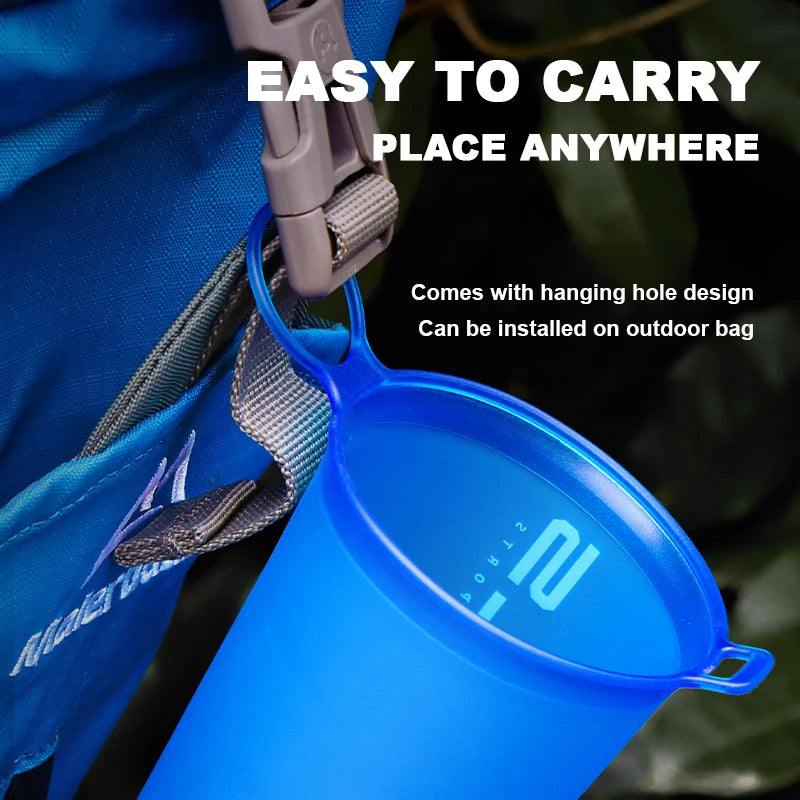 WRELS Collapsible Soft Flask — BPA-Free Foldable Water Bottle for Outdoor Sports