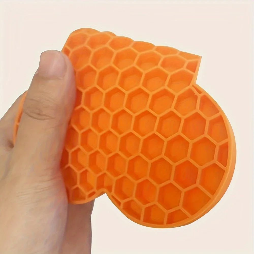 1PC Silicone Dog Lick Mat - Bone-Shaped Non-Slip Slow Feeder Pet Treat Pad, for Small To Medium Pets Anxiety Reduction