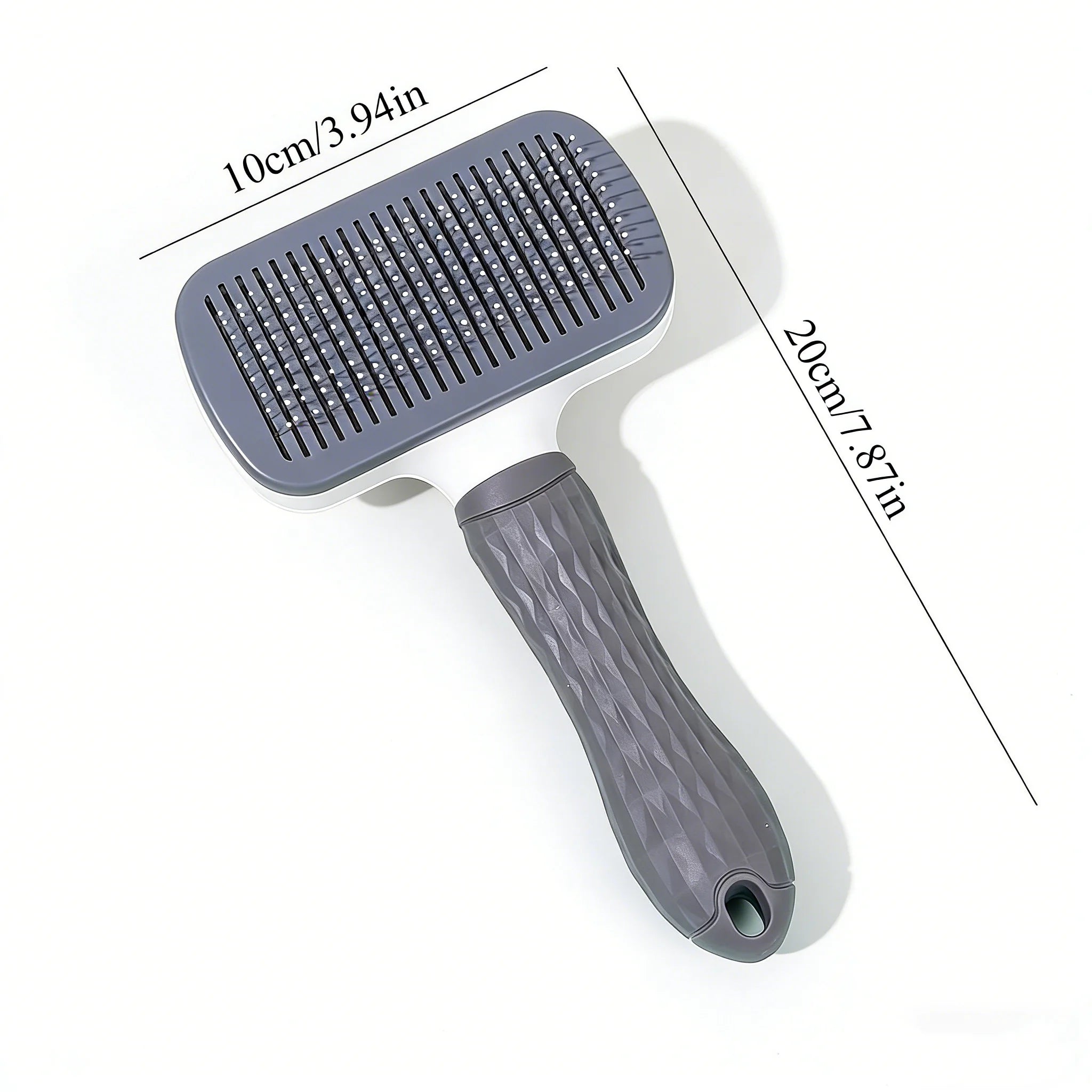 Pet Grooming Brush with One-Click Hair Removal — Massaging Comb for Dogs & Cats
