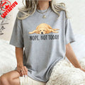 Golden Retriever Shirt Funny Nope Not Today Tee Cute Dog Mom Tops Crewneck Summer Kawaii Clothes for Women Gift for Dog Lover