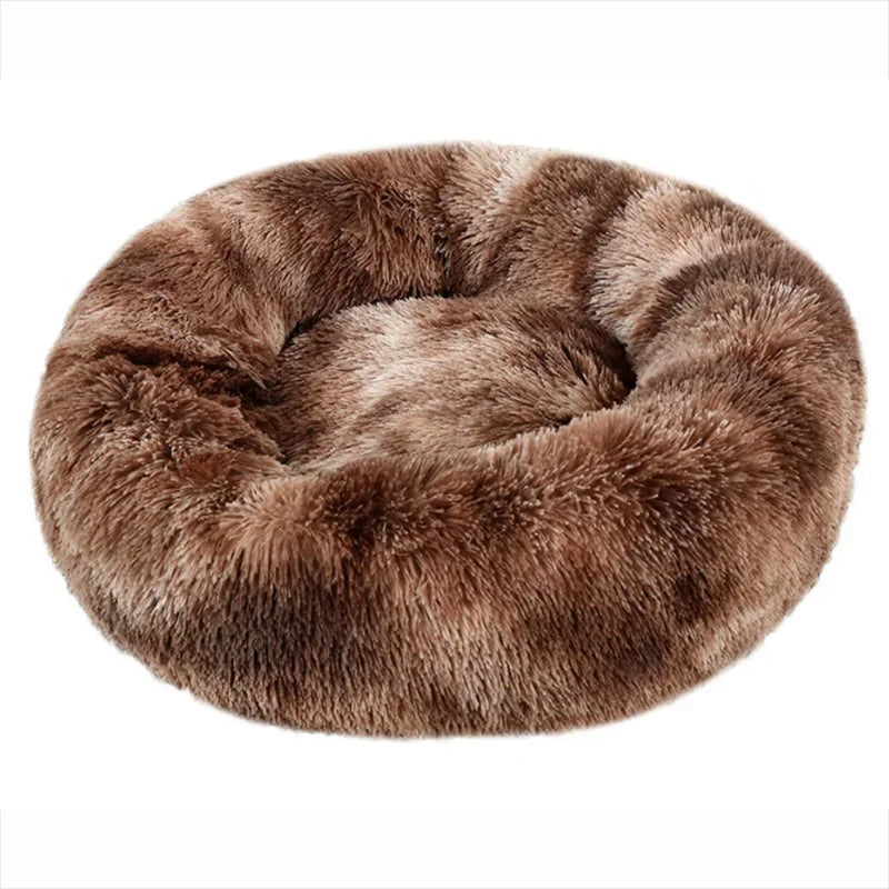 Super Soft Round Plush Pet Bed — 6 Sizes for Cats & Dogs
