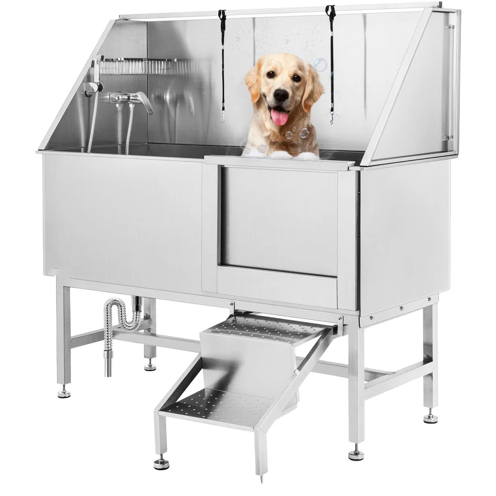 Premium Eco-Friendly Pet Grooming Bath Tub 304 Stainless Steel for Cats and Dogs