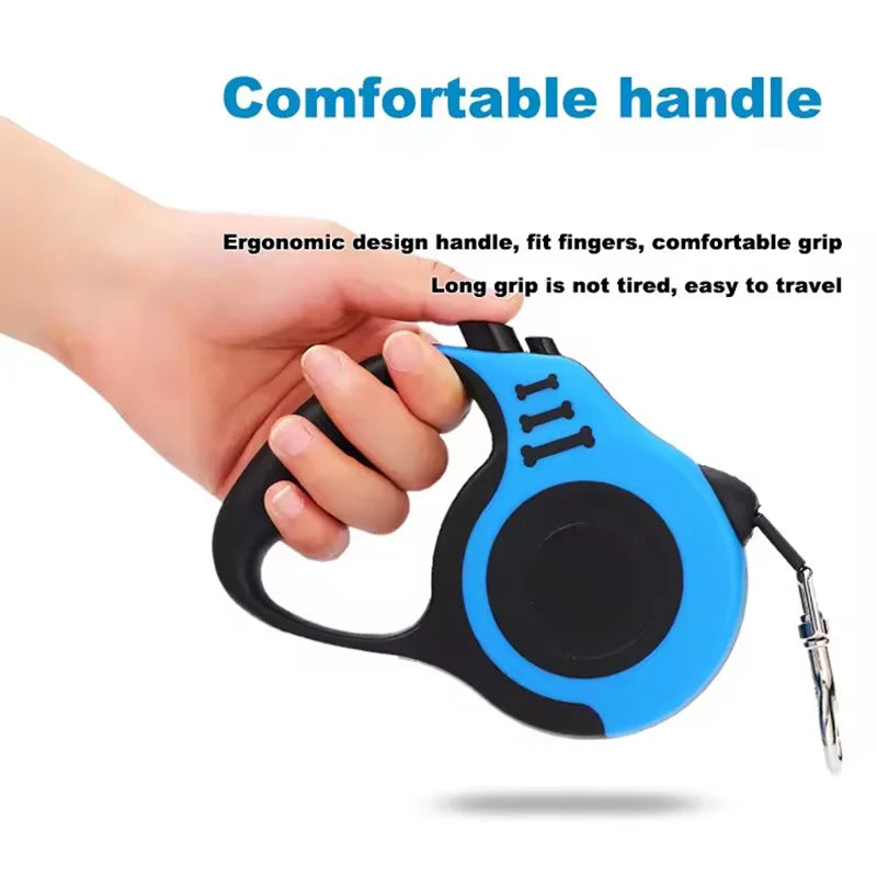 Retractable Dog Leash — Nylon Braided Rope for Small & Medium Dogs