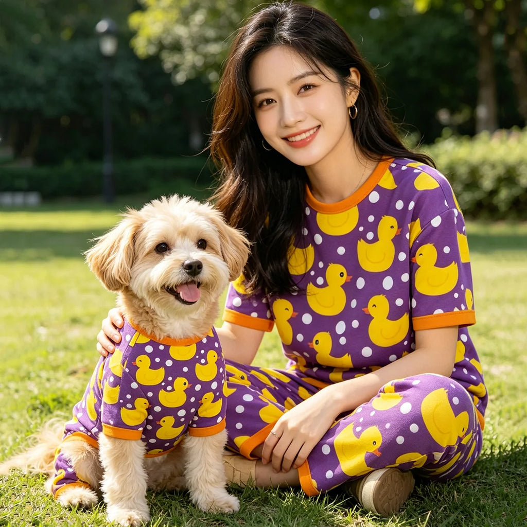 Dogs Pajamas Yellow Duck Clothes for Small Dogs Soft Material Stretchable Dog Chihuahua Yorkie Global Pet Fashion Hit
